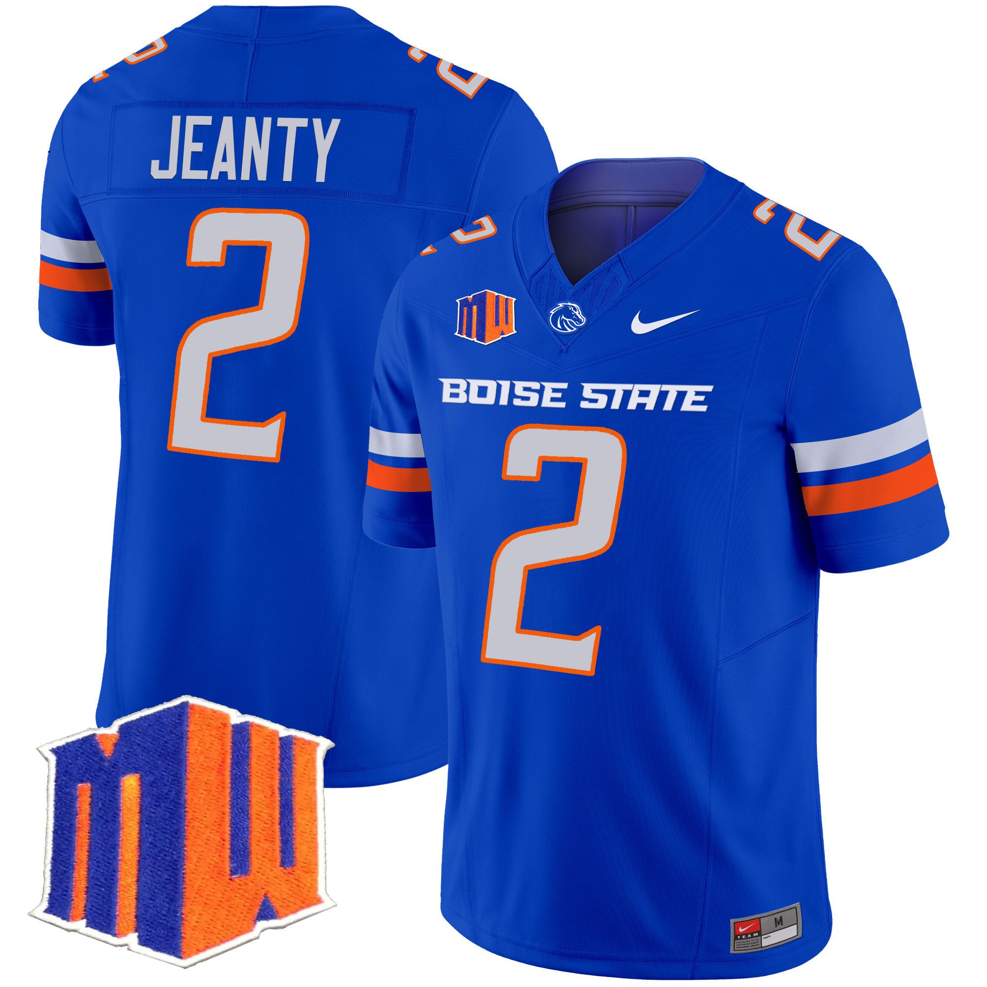 Men Boise State Broncos #2 Jeanty Blue Nike 2024 Vapor Limited NCAA Jersey style 1